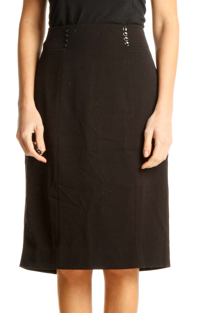 Black Classic A-Line Skirt