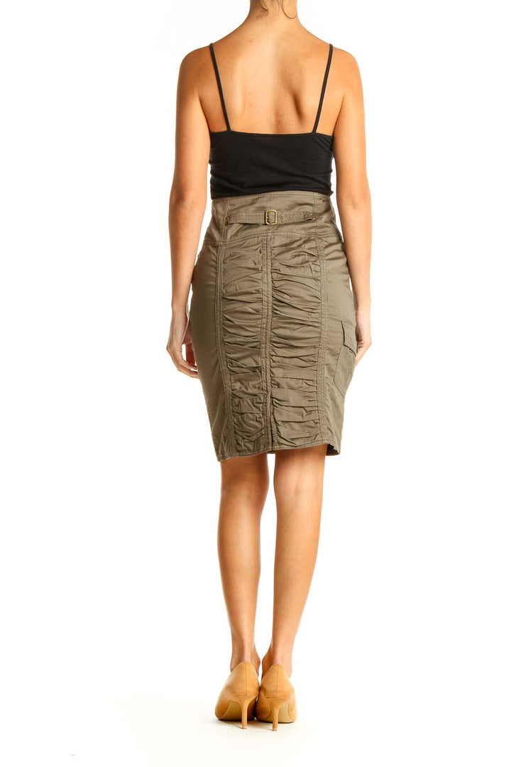 Brown Chic Pencil Skirt