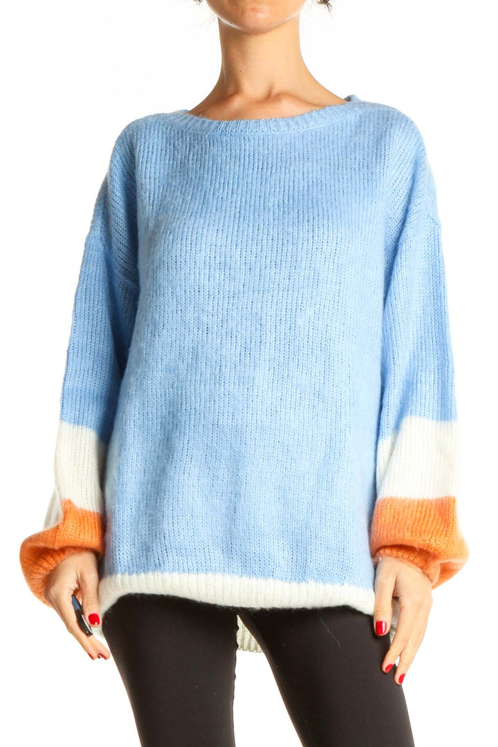 Blue Colorblock Brunch Sweater