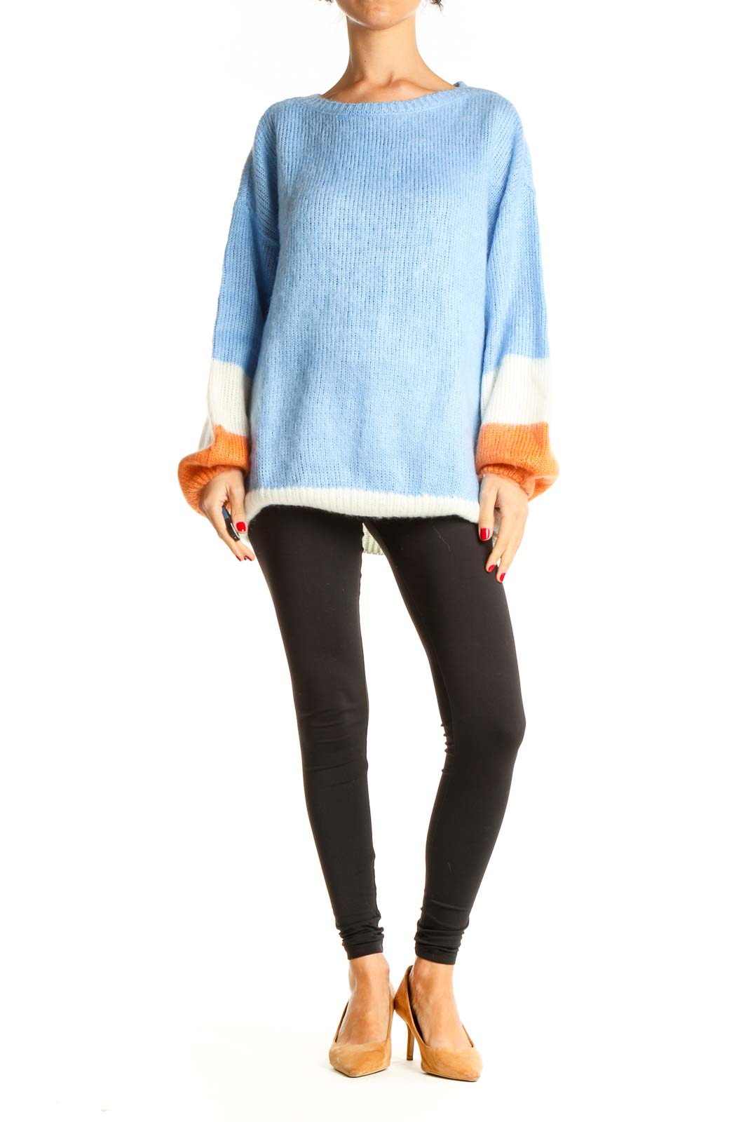 Blue Colorblock Brunch Sweater