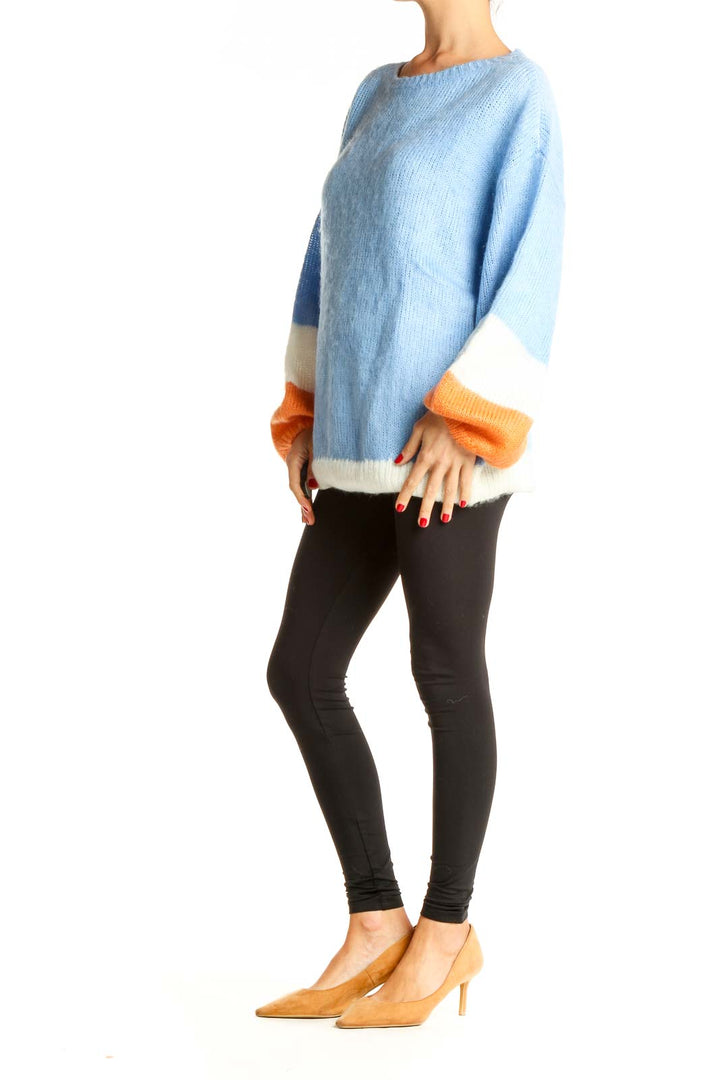 Blue Colorblock Brunch Sweater