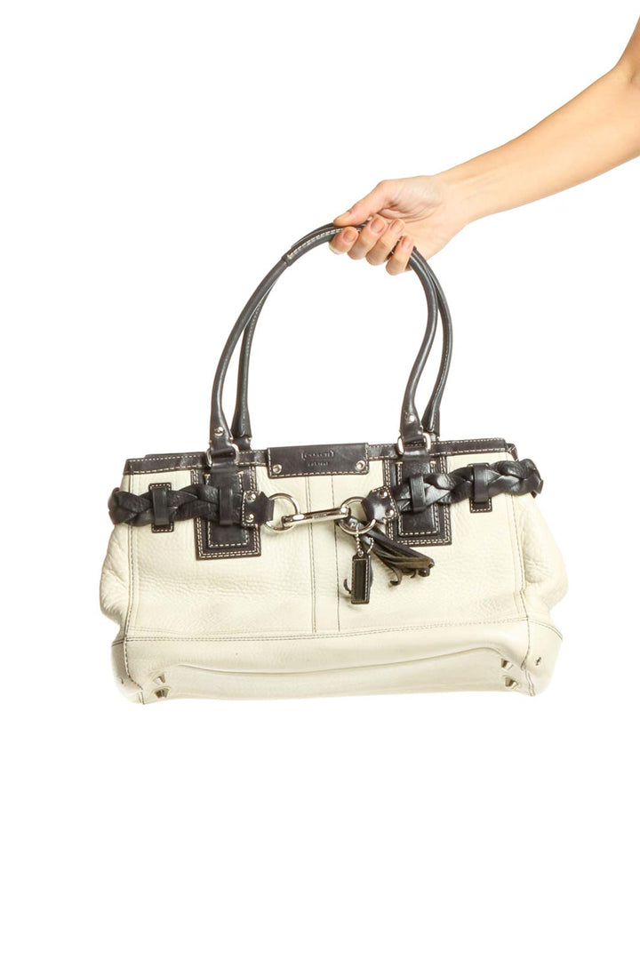 Beige Satchel Bag