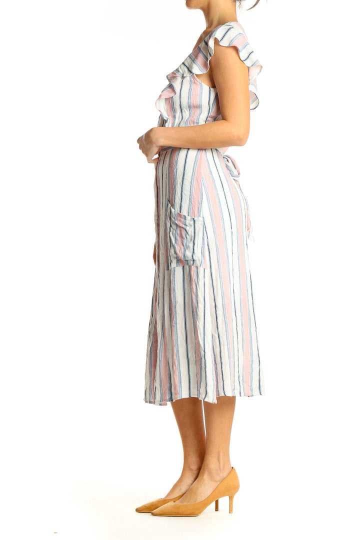 Multicolor Striped Bohemian Day Dress