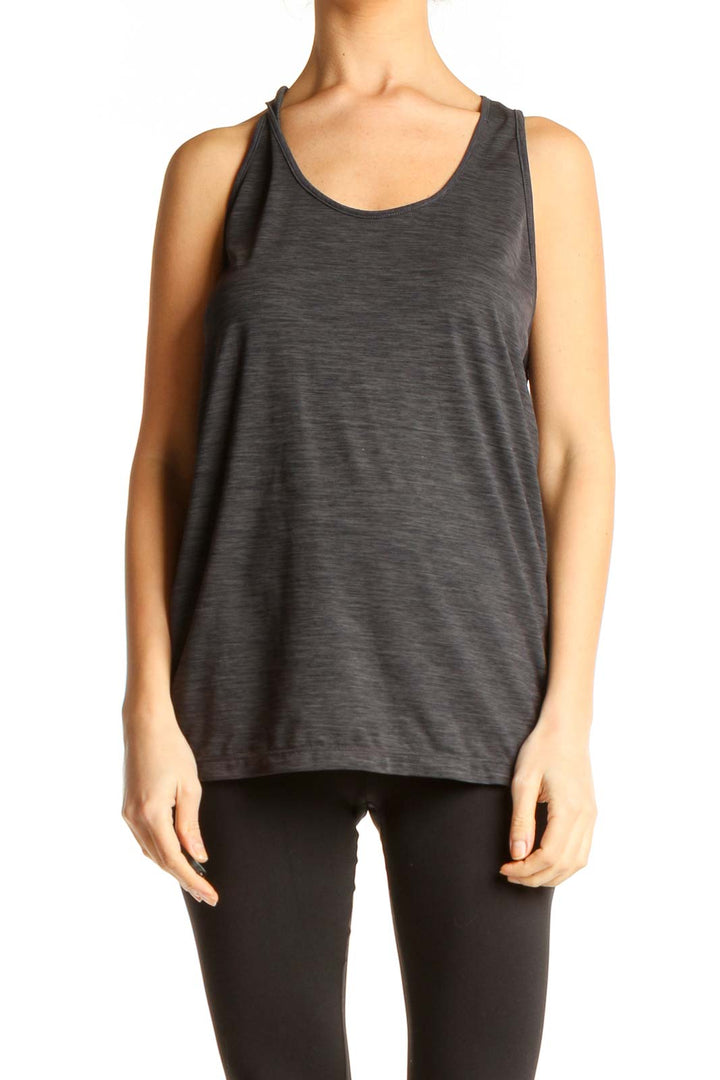 Gray Activewear Top