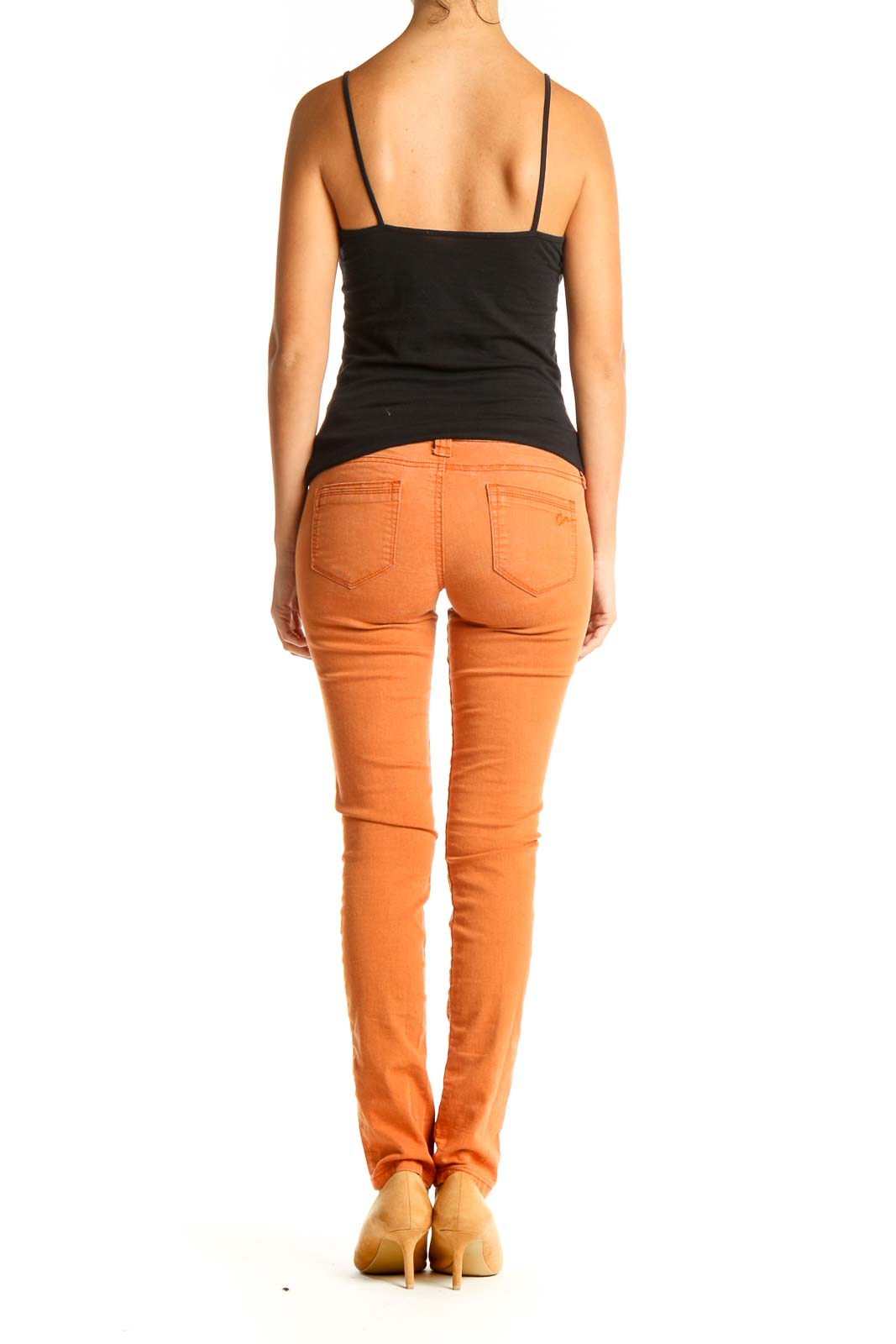 Orange Casual Pants