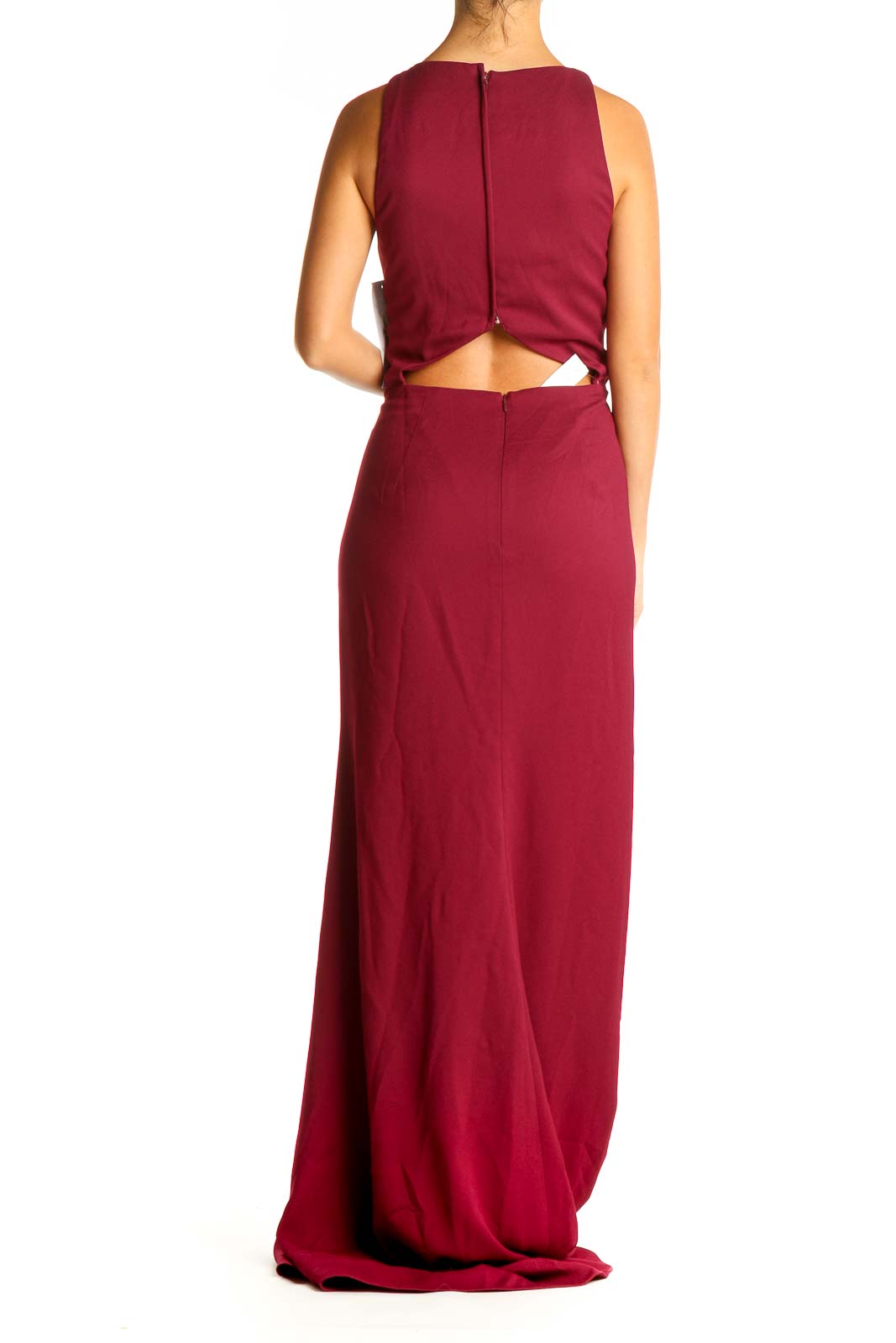 Red Classic Formal Column Dress