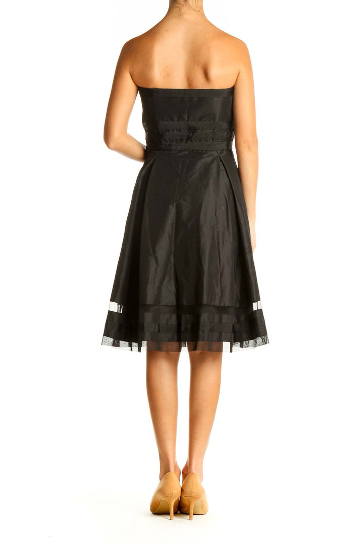 Black Classic Strapless Fit & Flare Dress