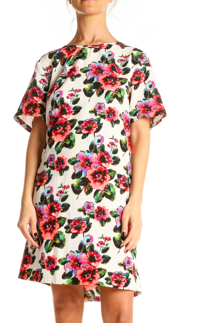 Multicolor Floral Print Day Sheath Dress