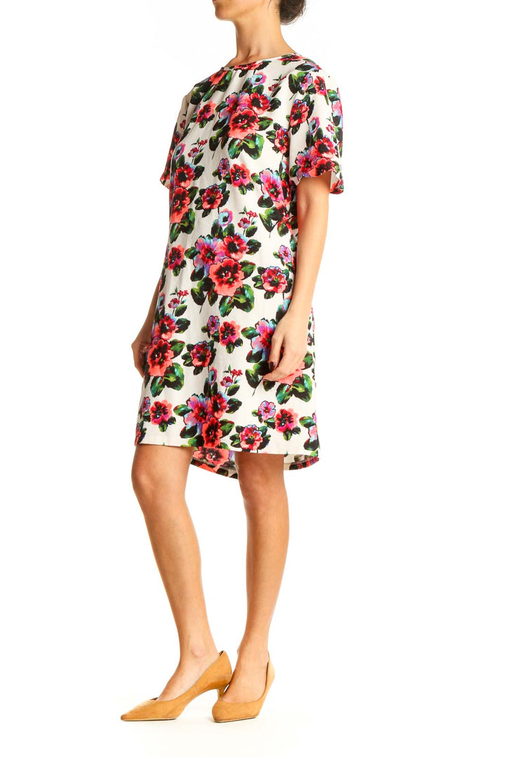 Multicolor Floral Print Day Sheath Dress