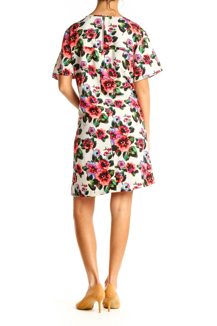 Multicolor Floral Print Day Sheath Dress