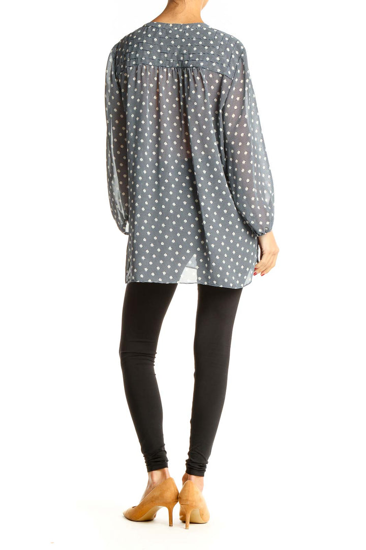 Gray Polka Dot All Day Wear Top