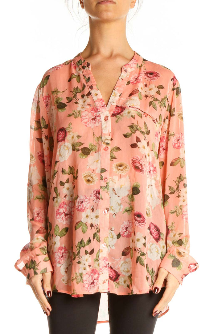 Pink Floral Print All Day Wear Top