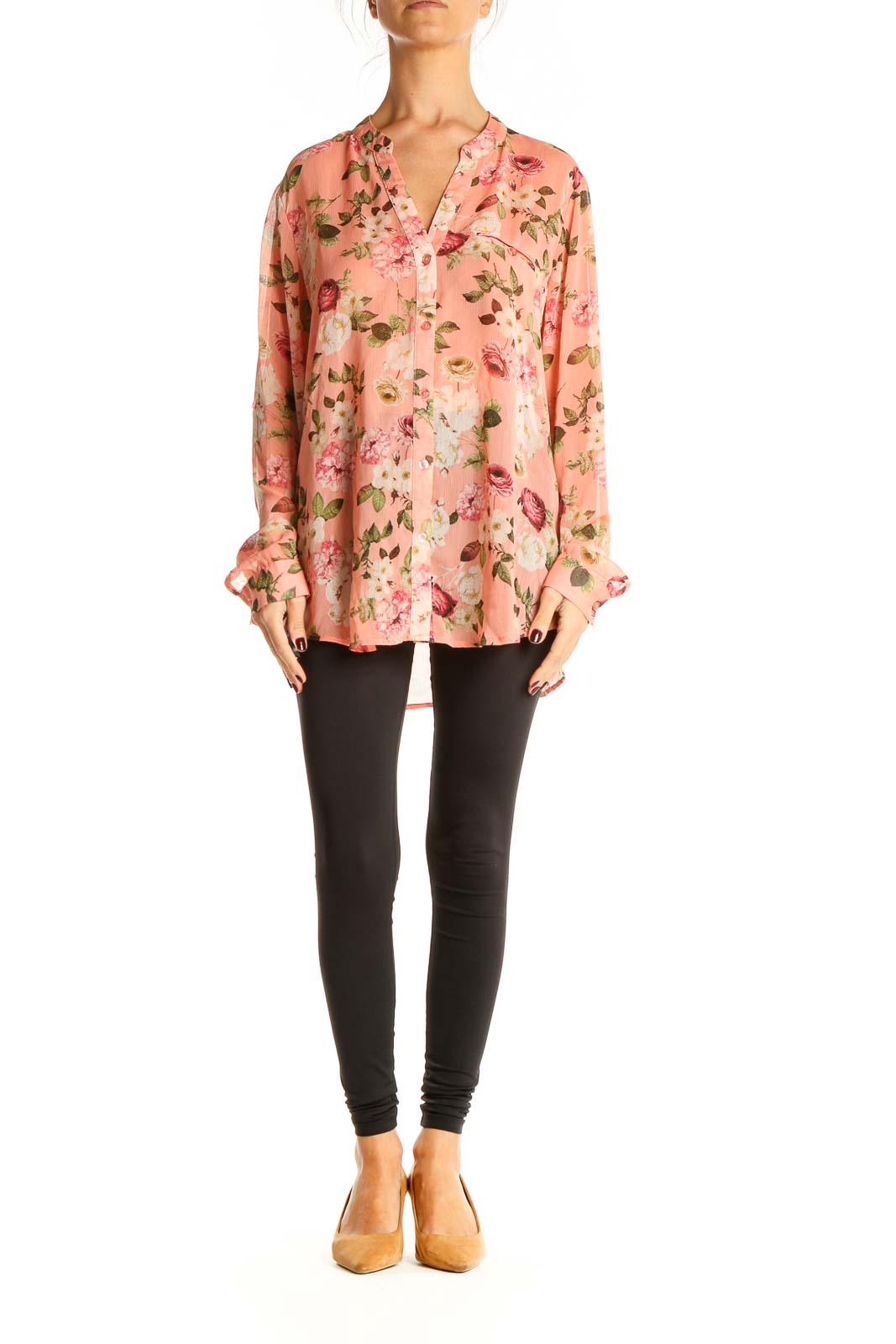 Pink Floral Print All Day Wear Top