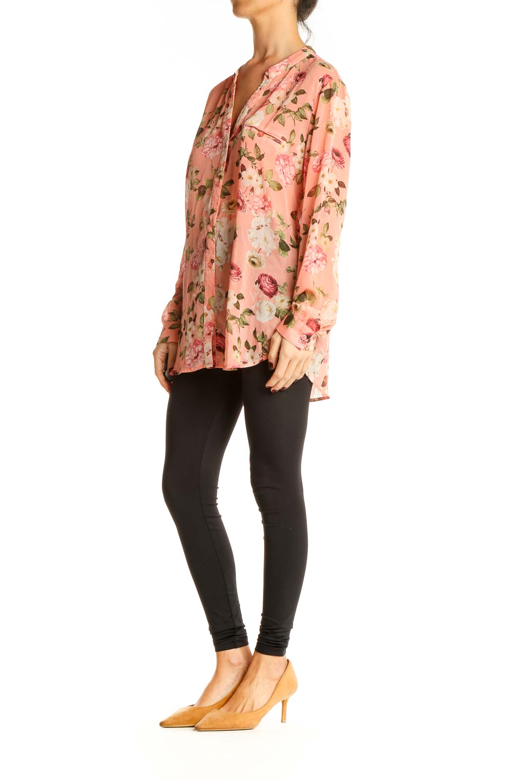 Pink Floral Print All Day Wear Top