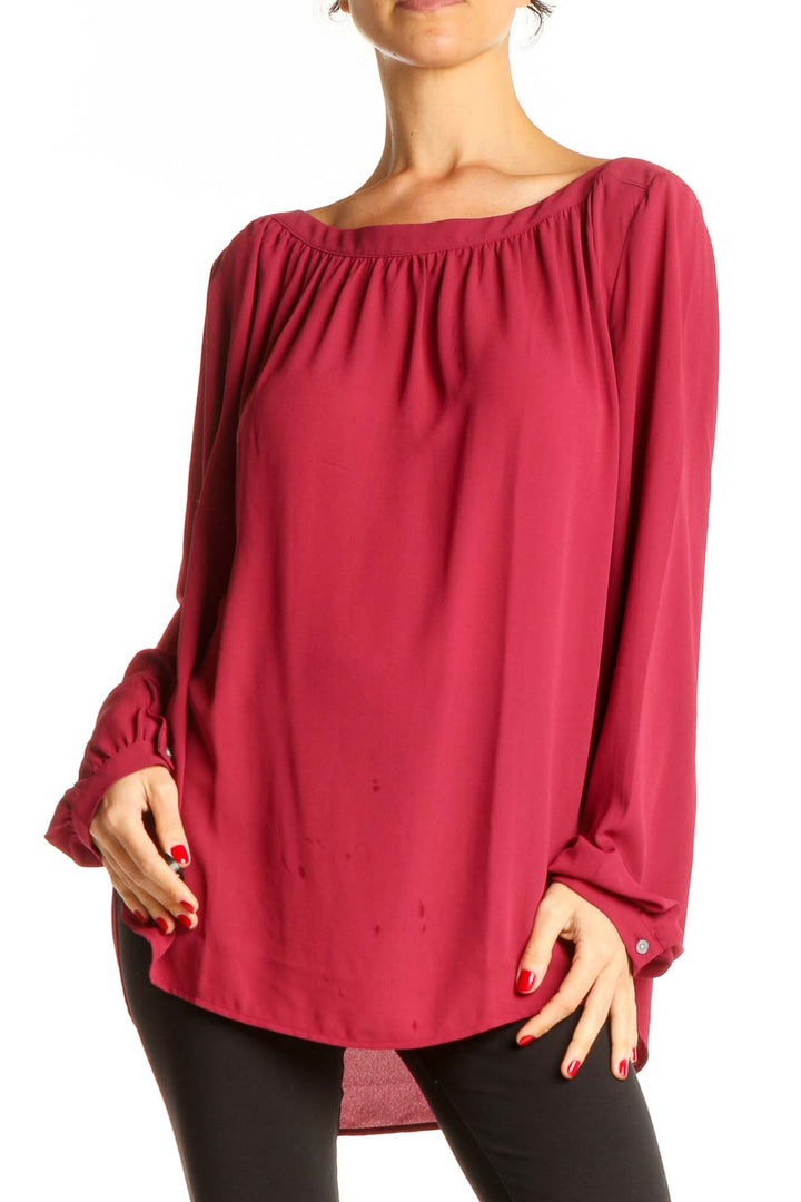 Red All Day Wear Blouse