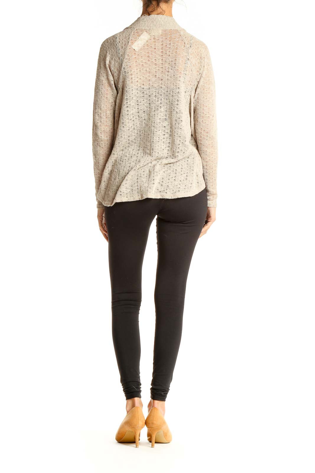 Beige Knit Cardigan