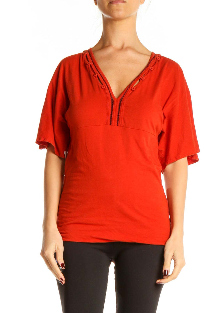 Red All Day Wear Top