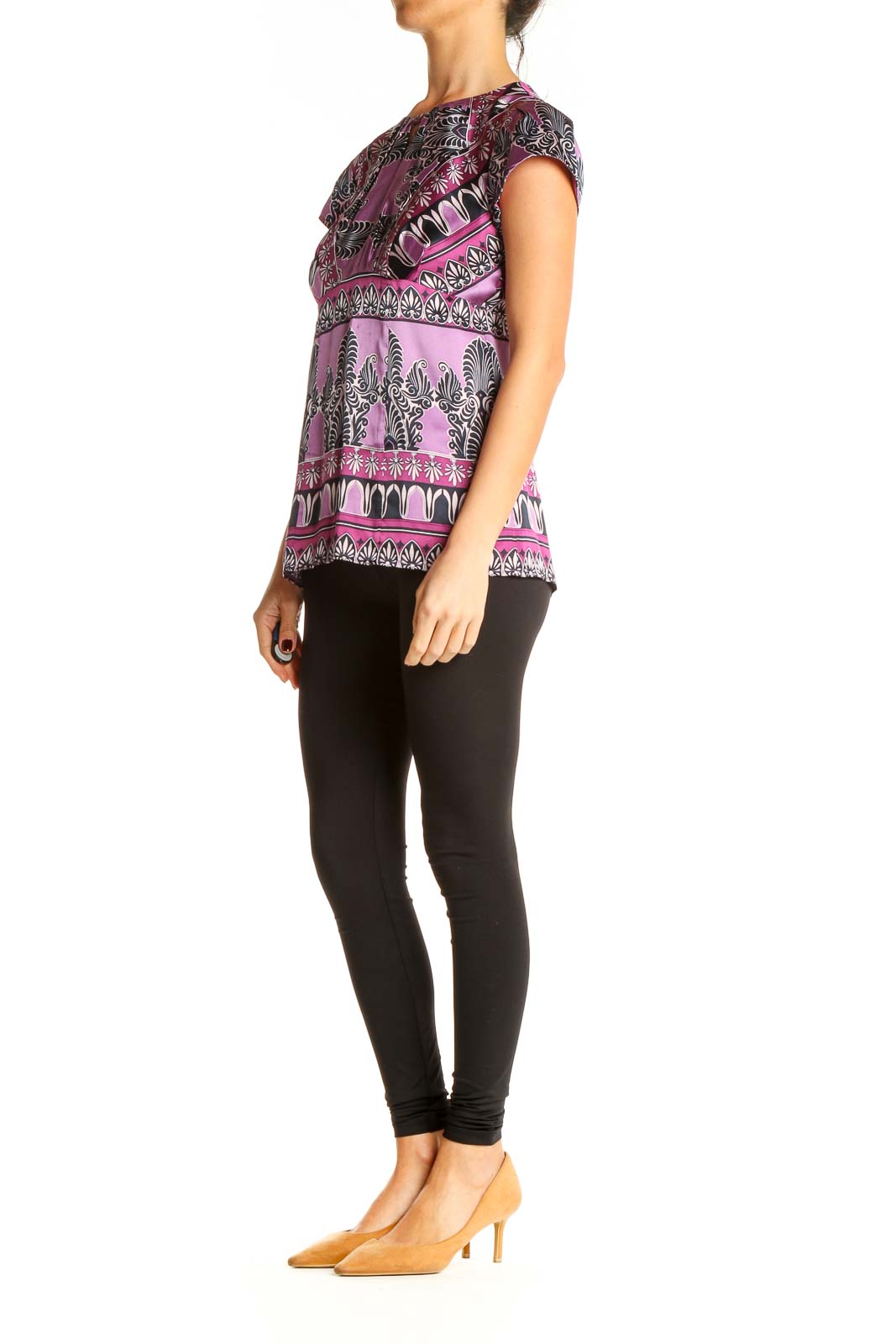 Pink Printed Retro Top