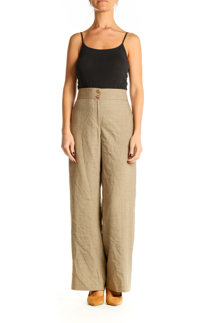 Beige Casual Trousers