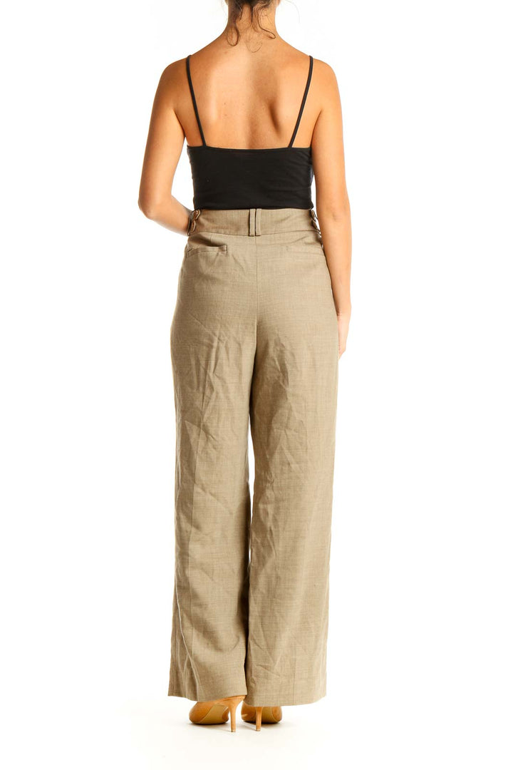 Beige Casual Trousers