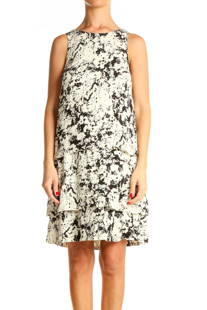 Beige Day Printed Dress