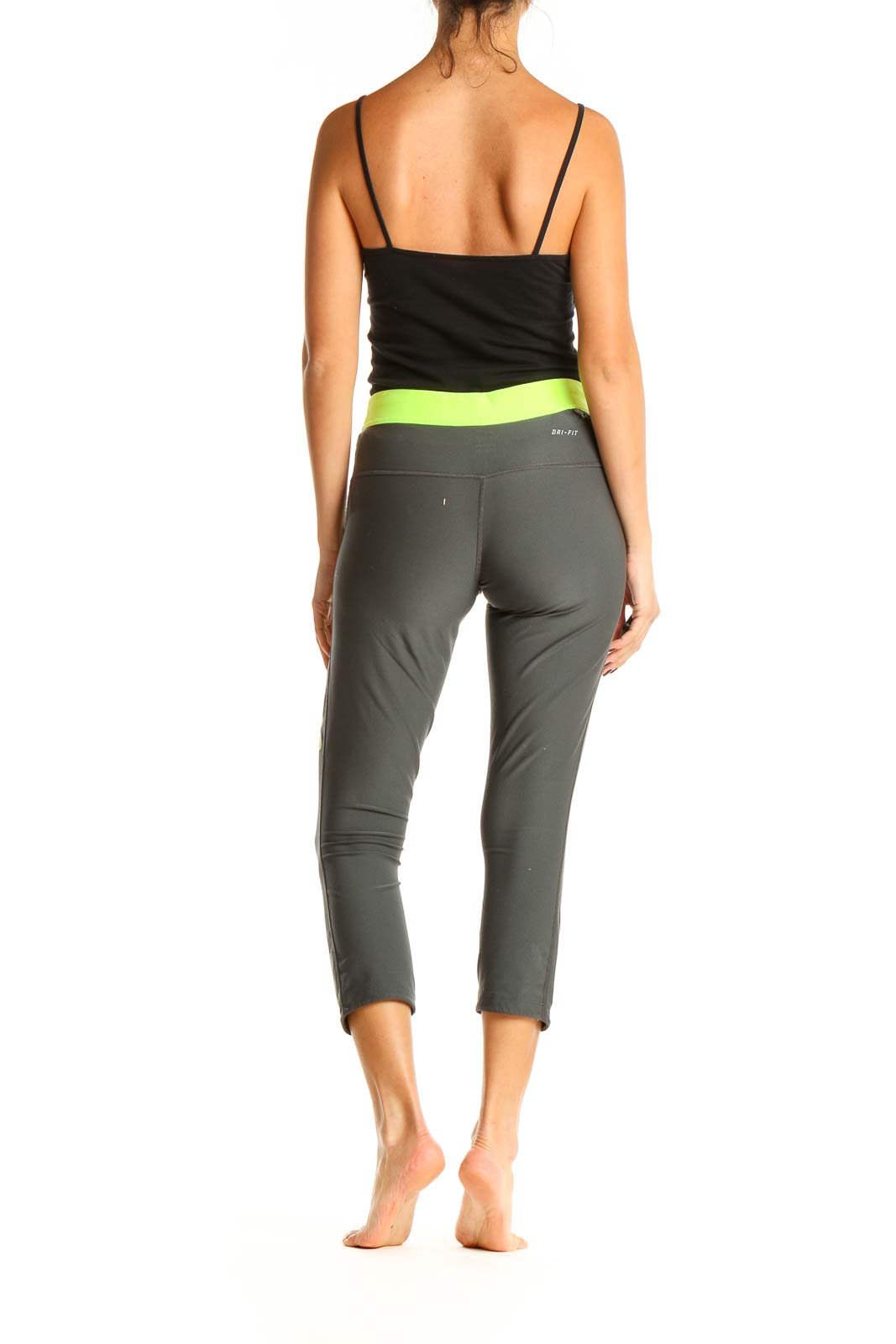 Gray Graphic Print Activewear Leggings