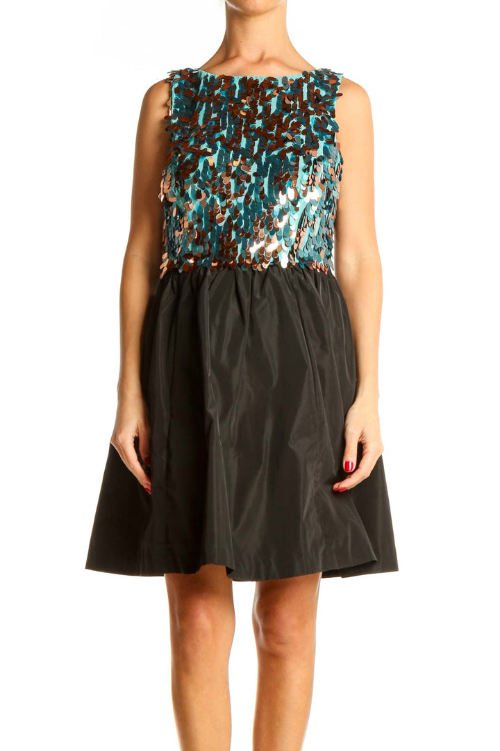 Multicolor Sequin Punk Fit & Flare Dress