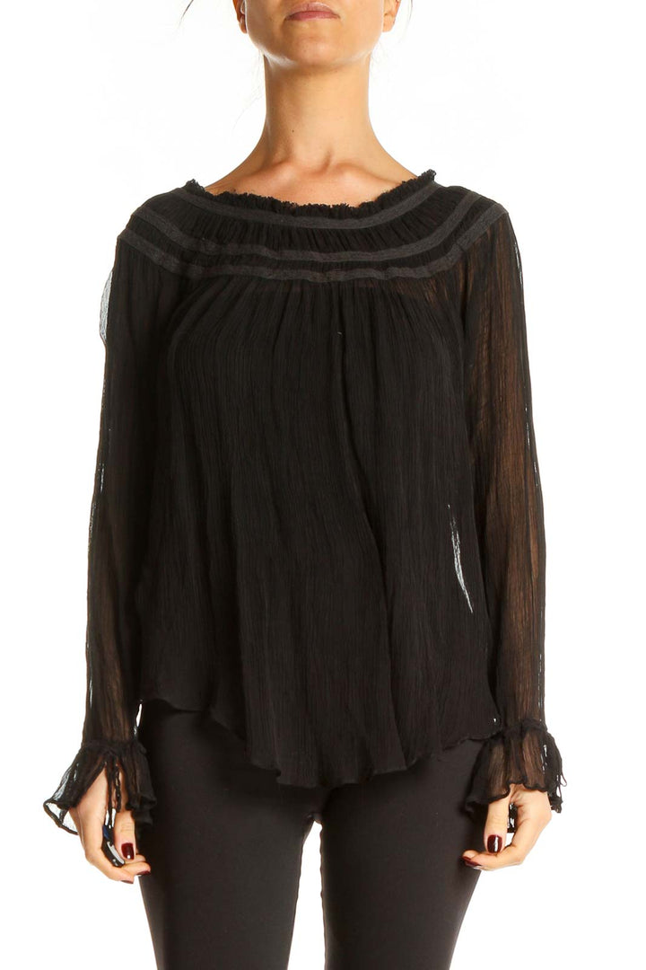 Black Bohemian Blouse