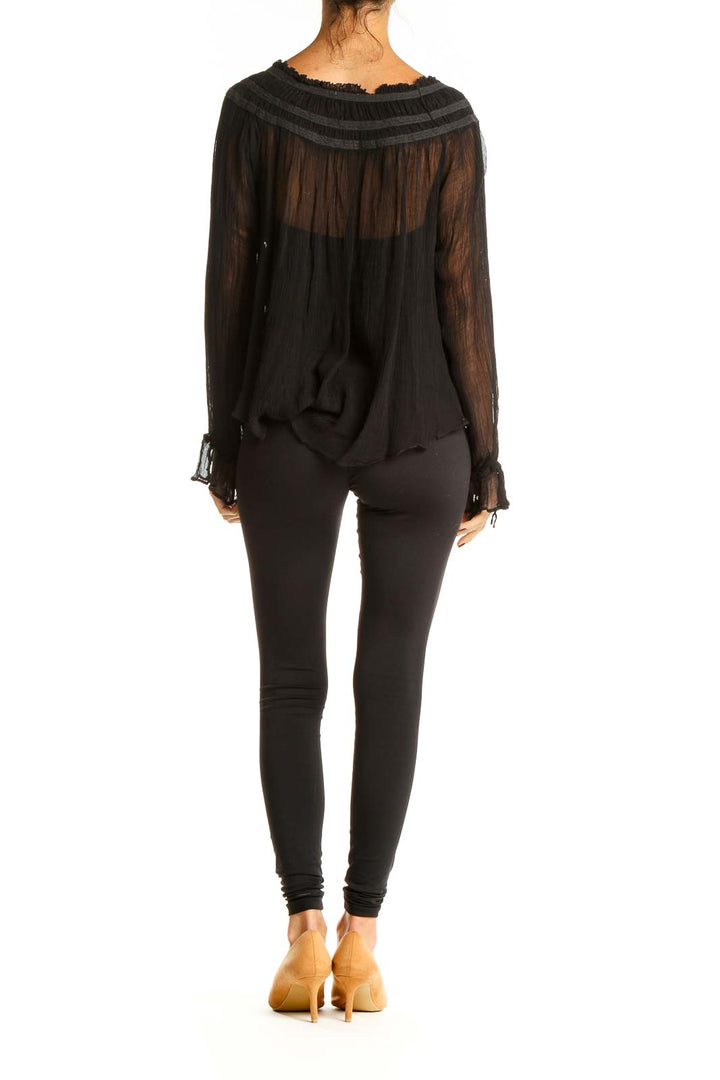 Black Bohemian Blouse