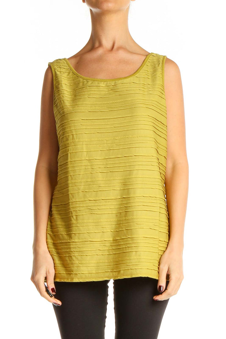 Yellow Casual Tank Top