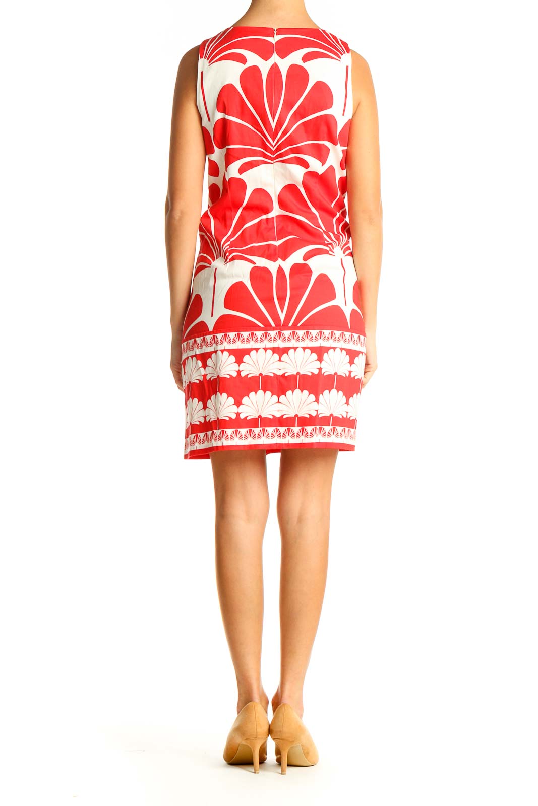 Red Printed A-Line Dress