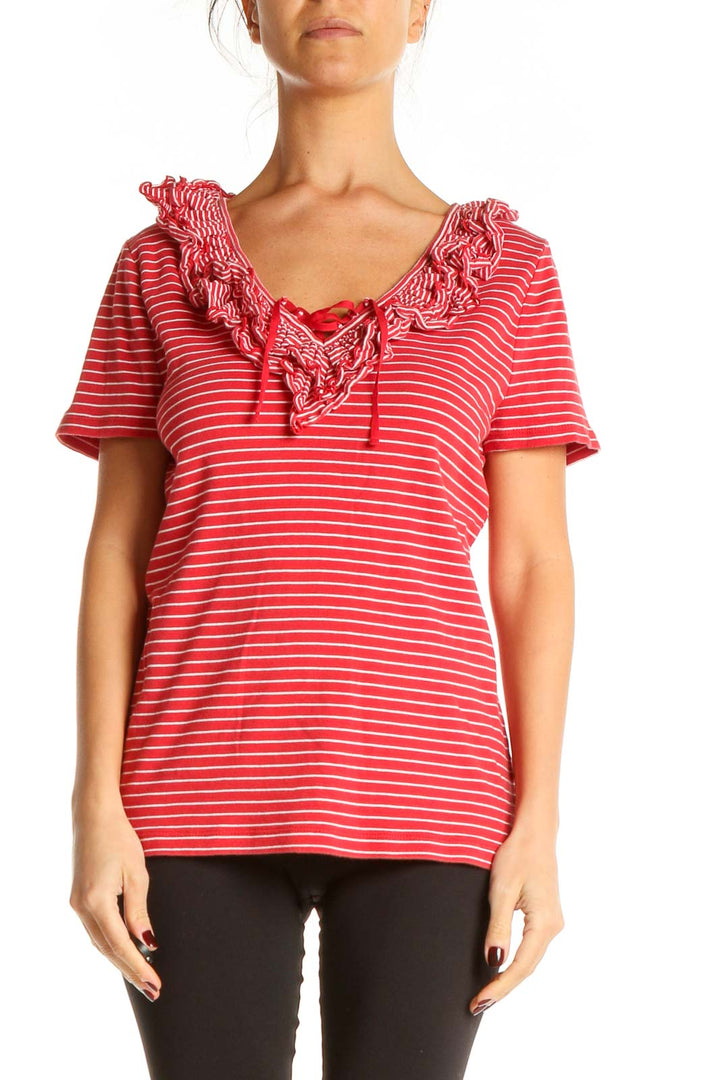 Red Striped All Day Wear Top