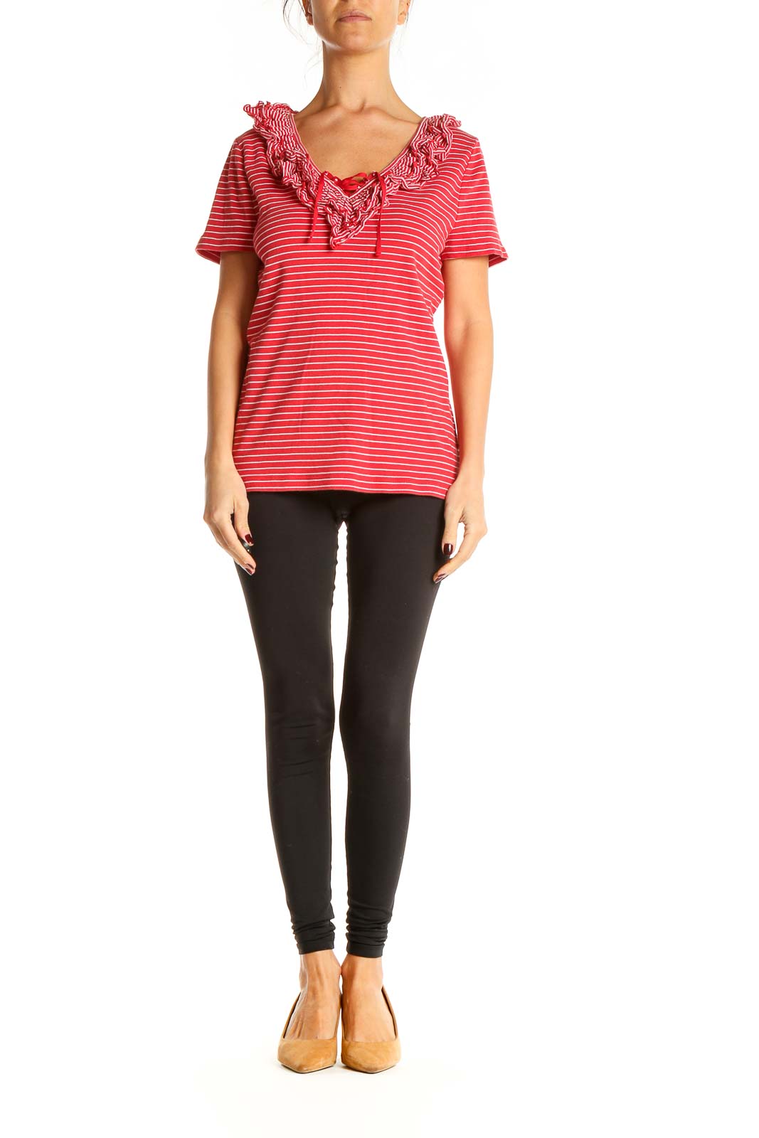 Red Striped All Day Wear Top