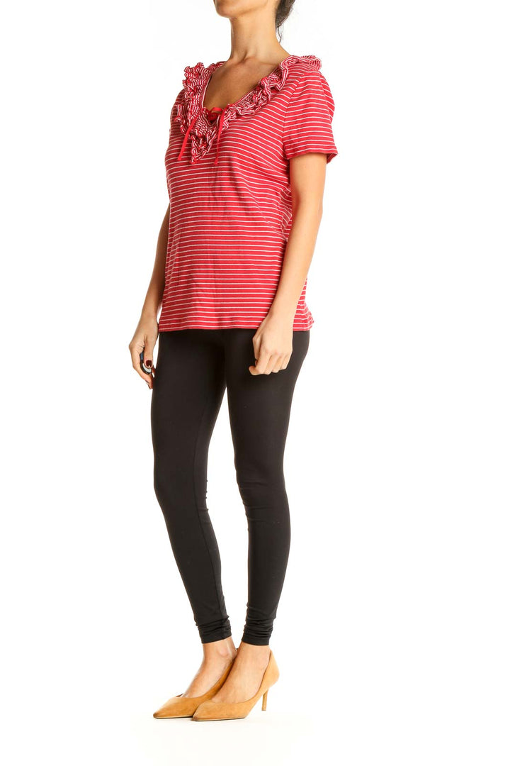 Red Striped All Day Wear Top