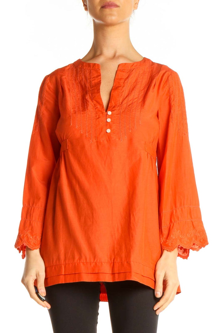 Orange Bohemian Top