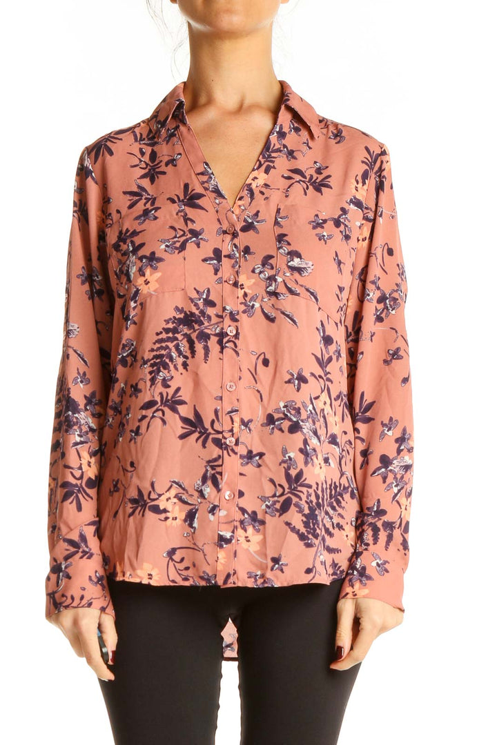 Pink Floral Print All Day Wear Top