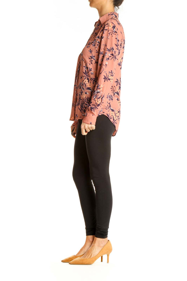 Pink Floral Print All Day Wear Top