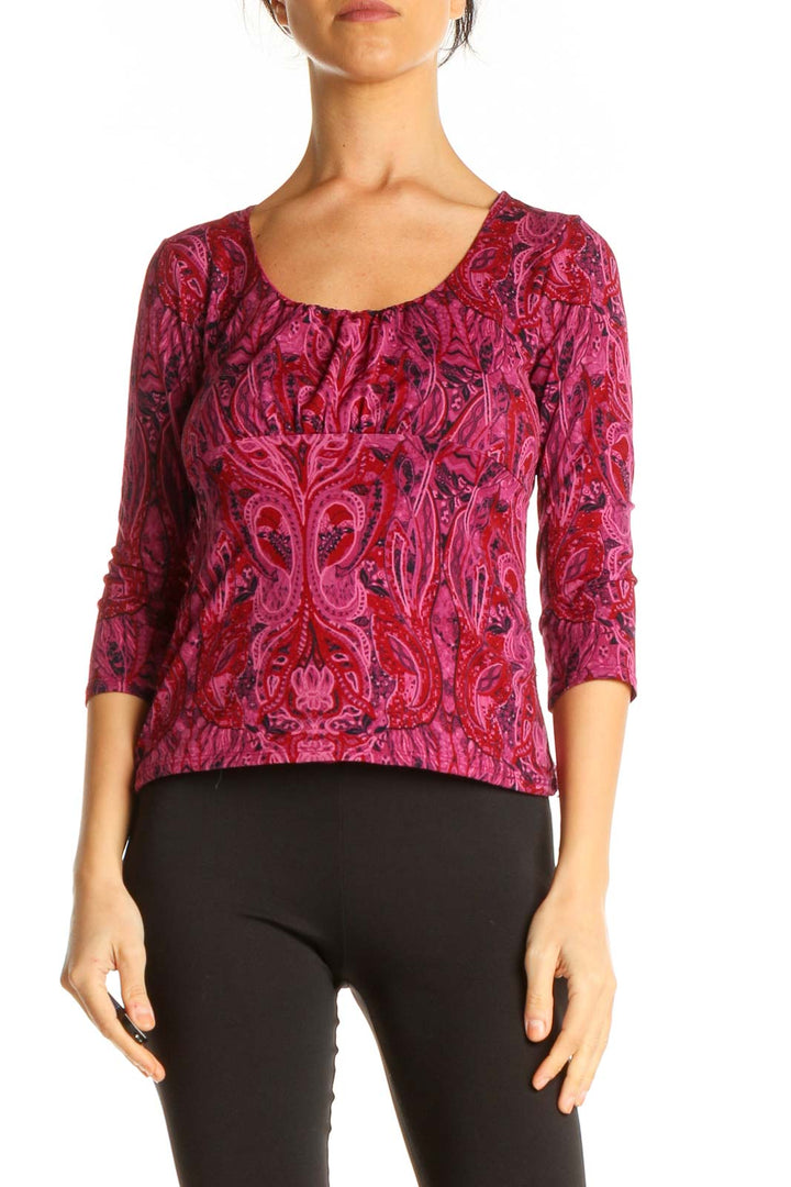 Pink Paisley Retro Top