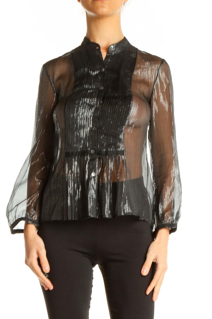 Black Sheer Party Top