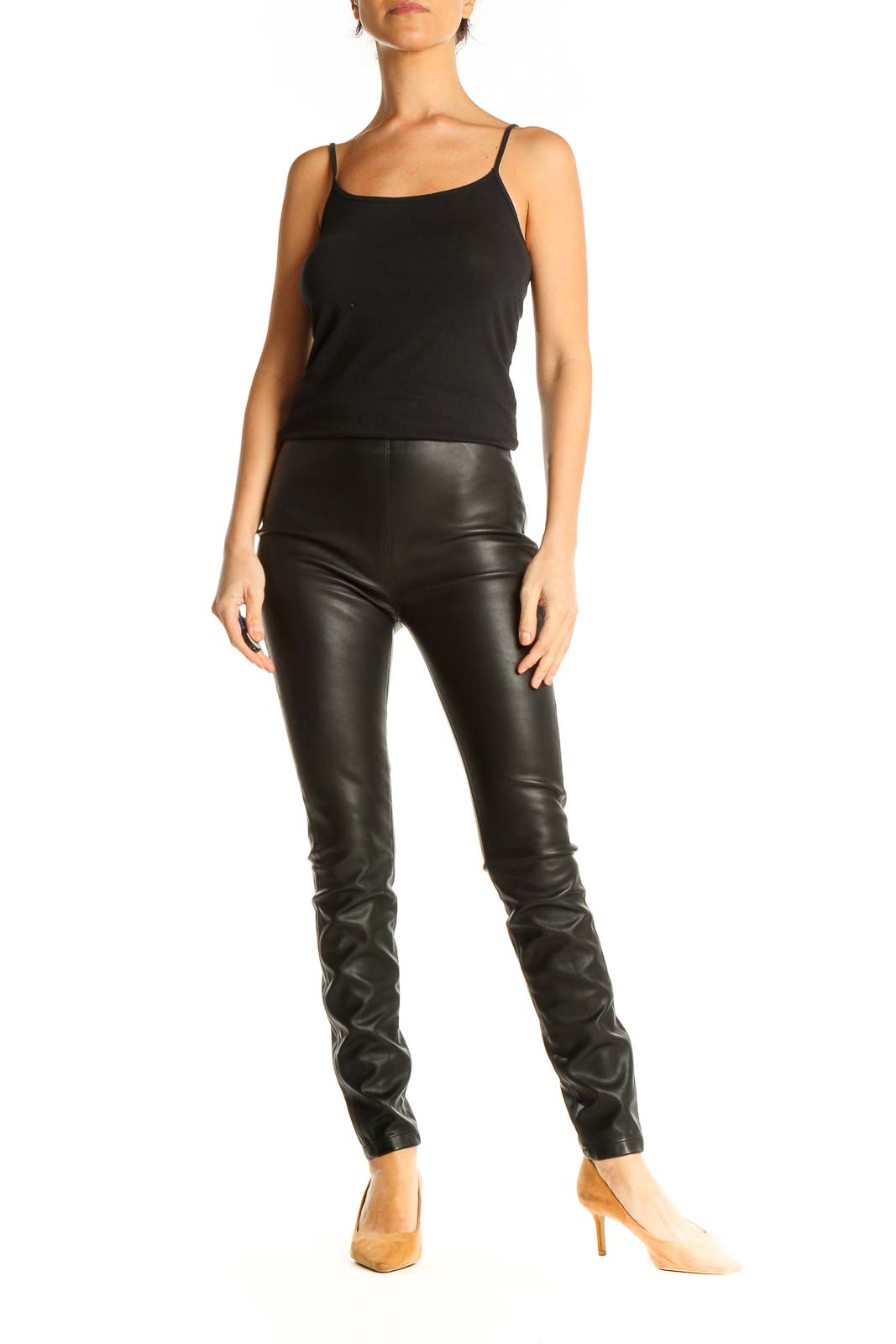 Black Chic Leather Leggings