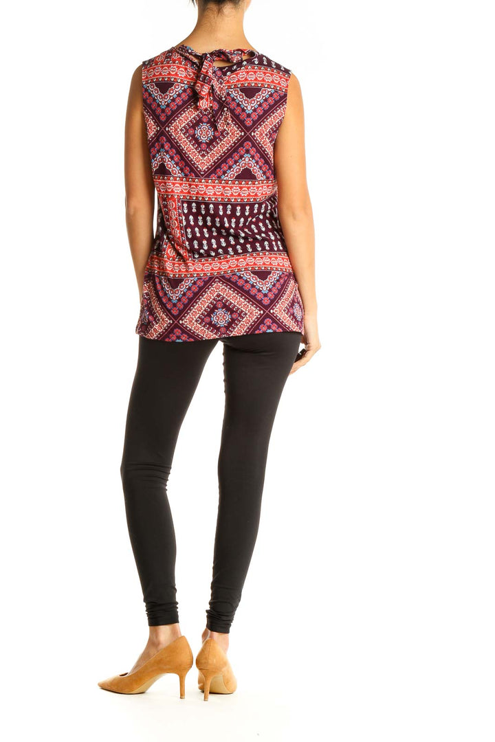 Pink Aztec Print Bohemian Top