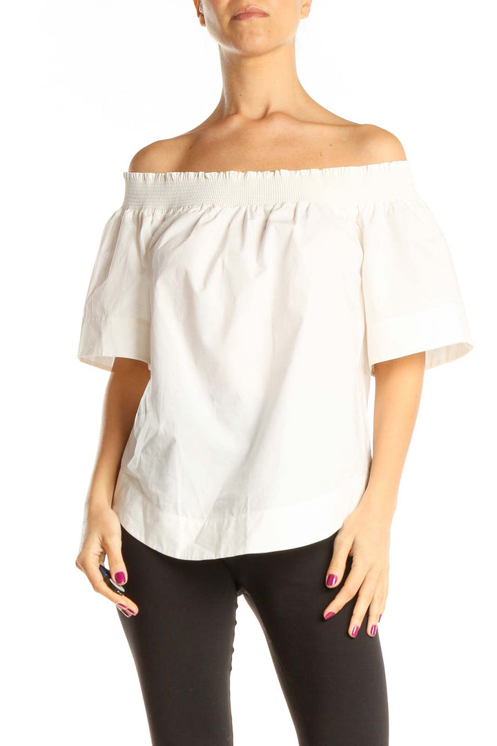 White Off Shoulder Bohemian Top