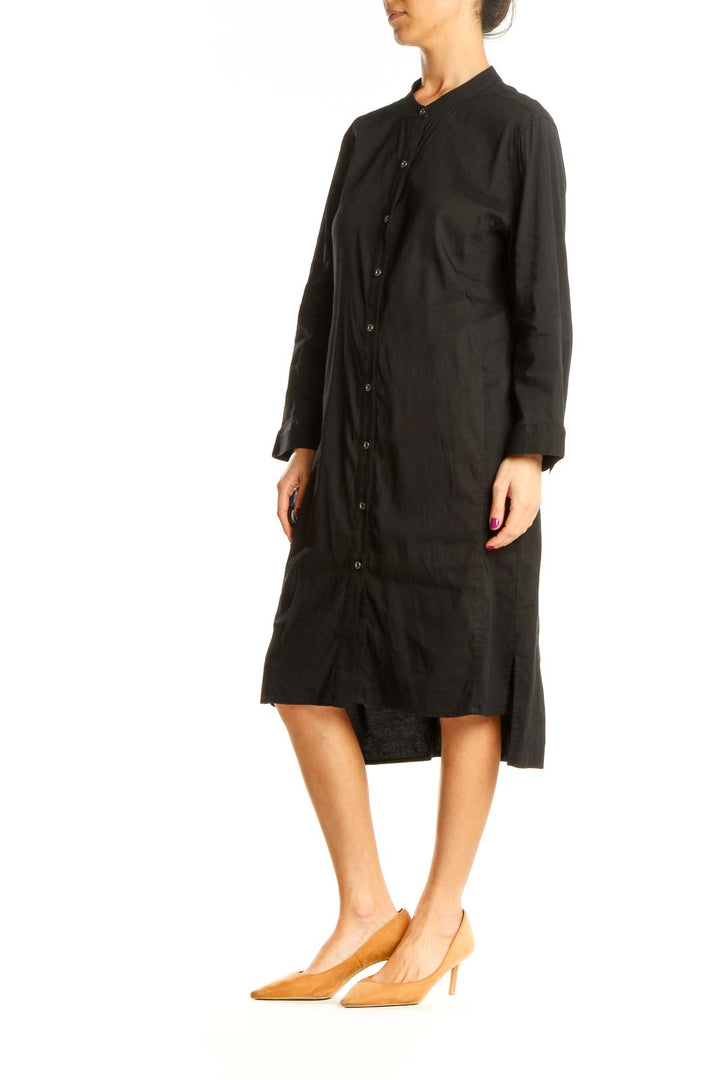 Black Button Up Shirt Dress