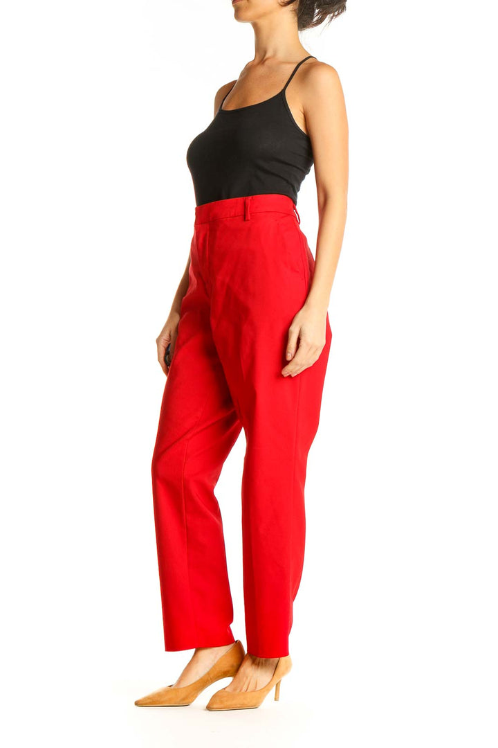 Red Casual Trousers