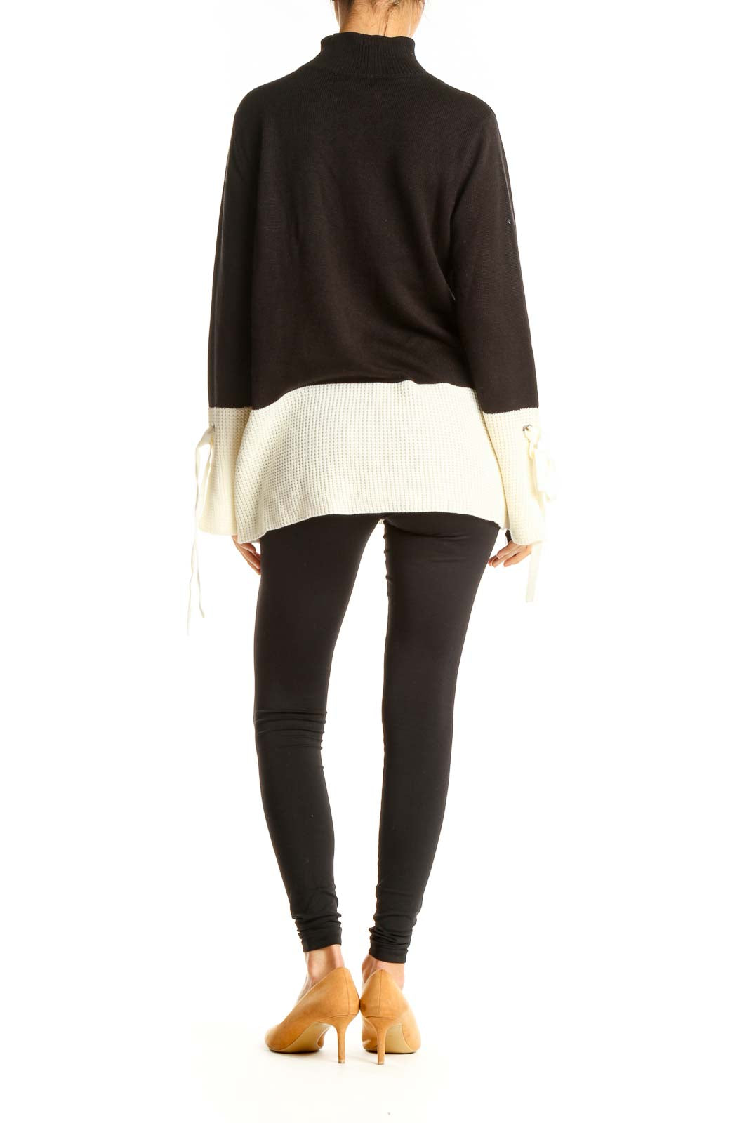 Black Colorblock Brunch Sweater