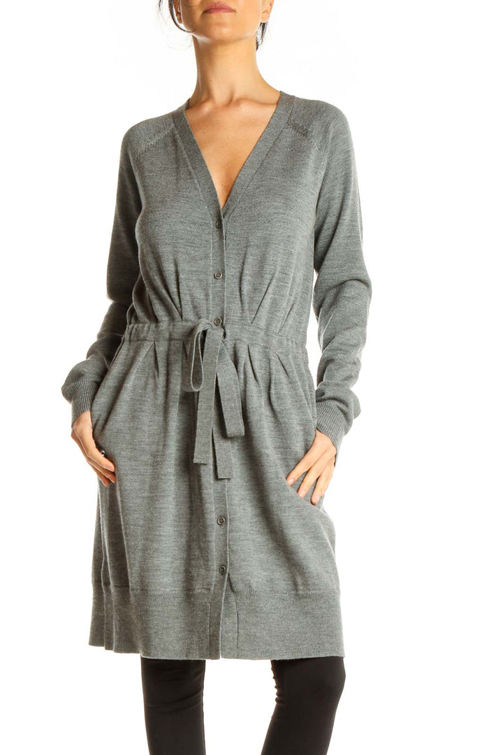 Gray Classic Sweater Dress