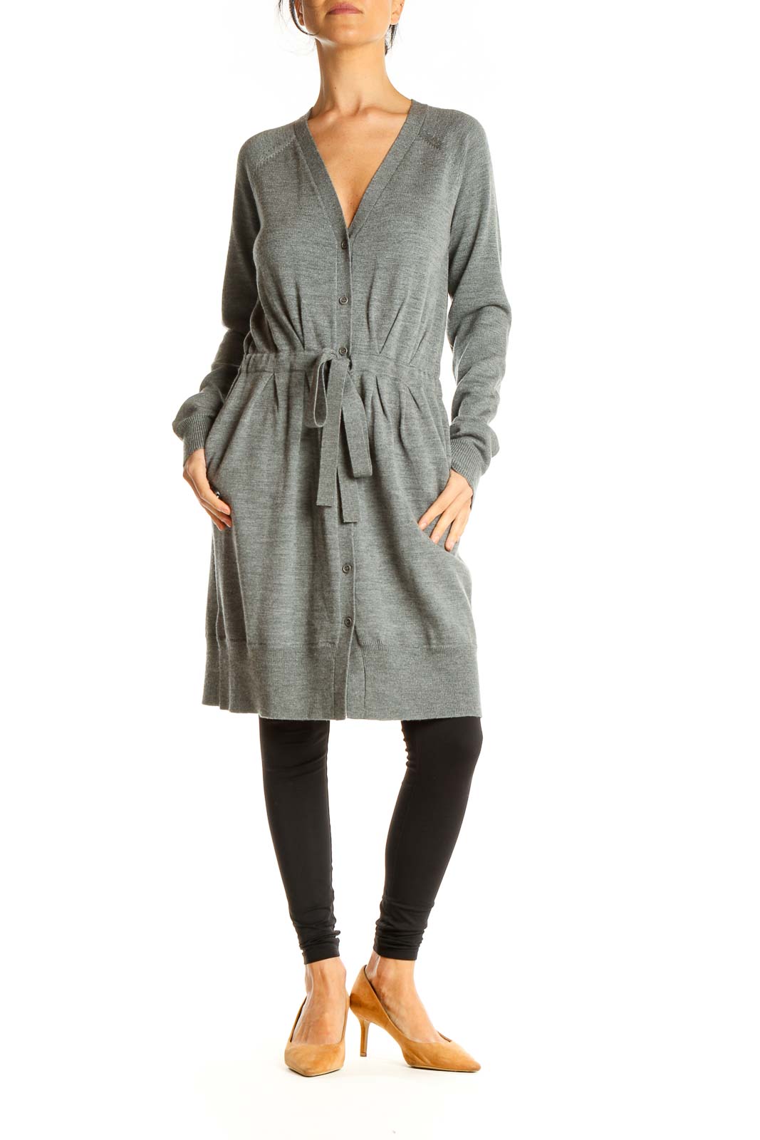 Gray Classic Sweater Dress