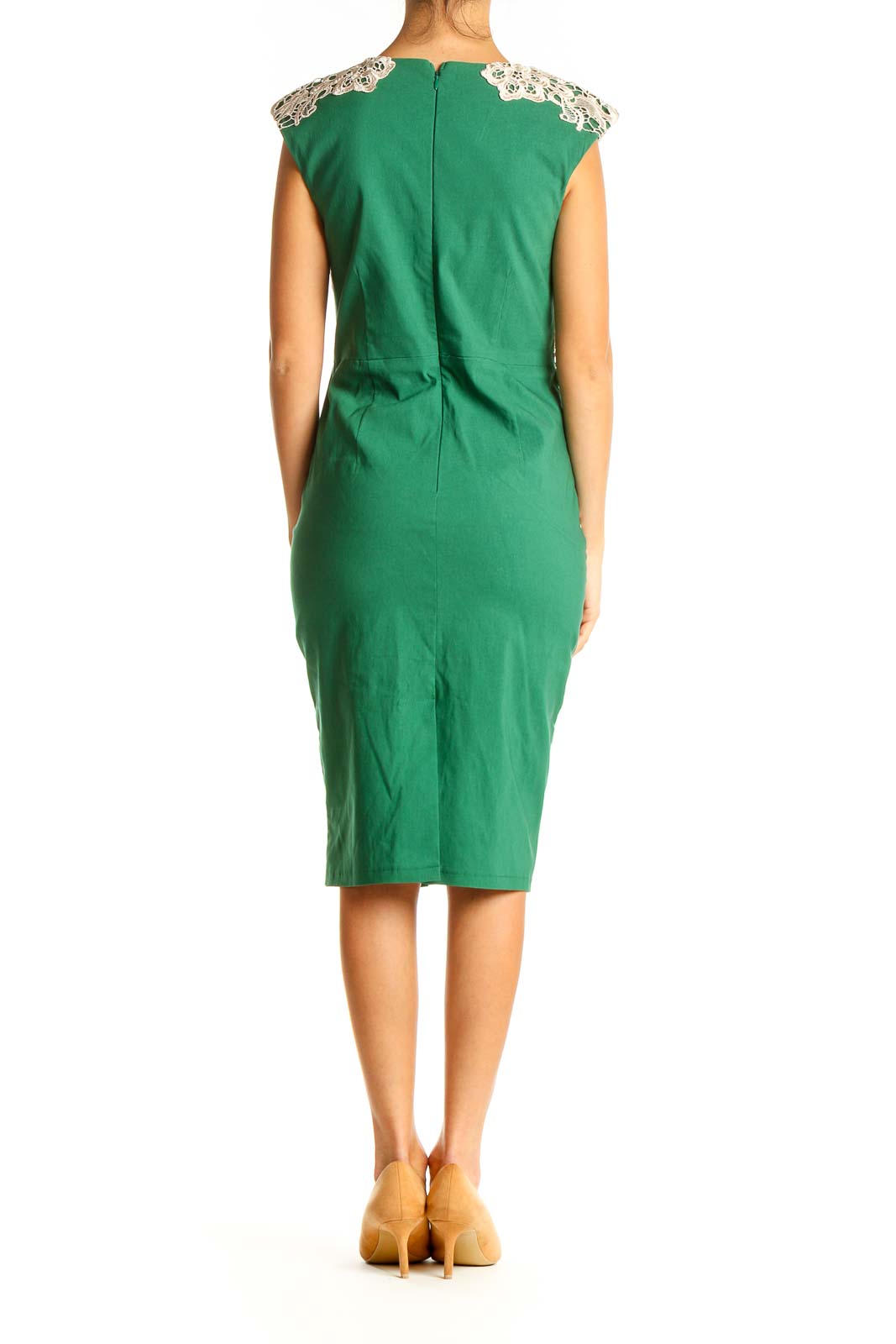 Green Lace Sheath Dress