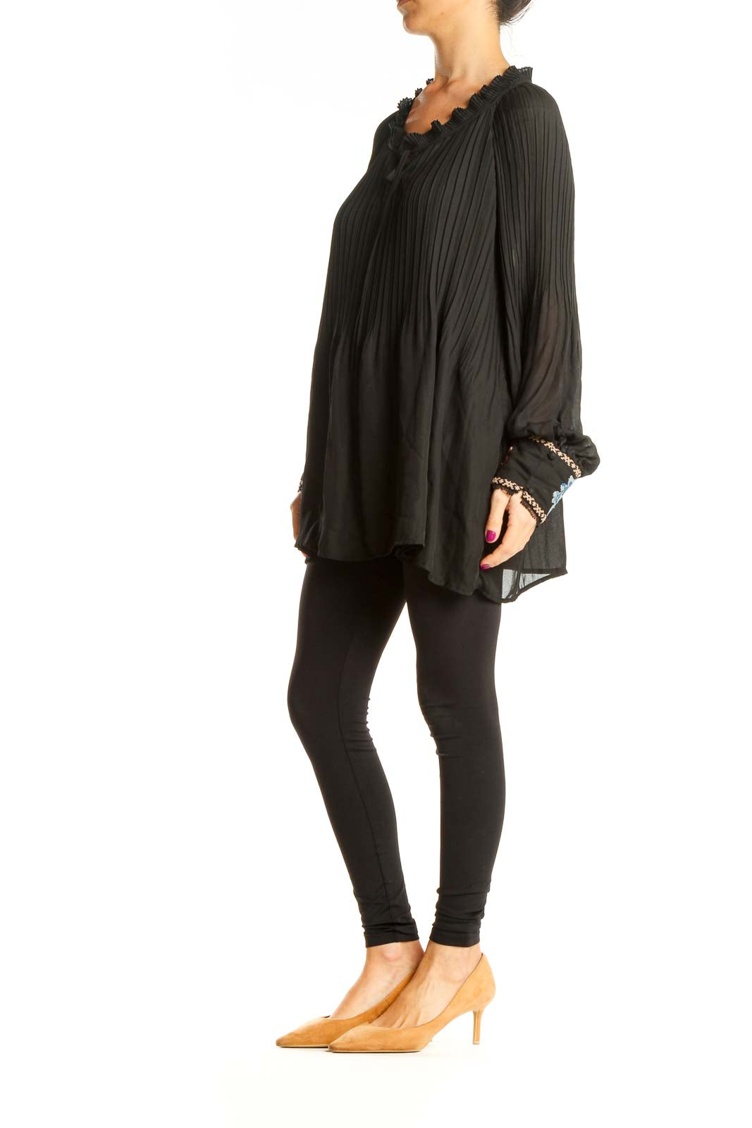 Black Bohemian Blouse