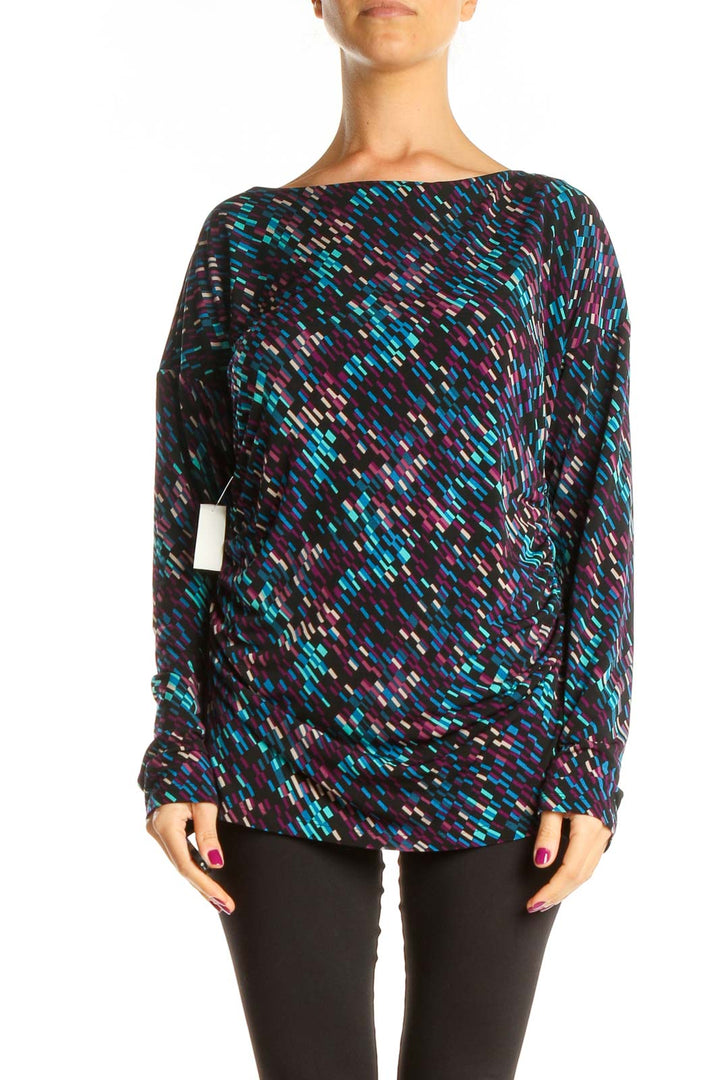 Multicolor Printed Retro Top